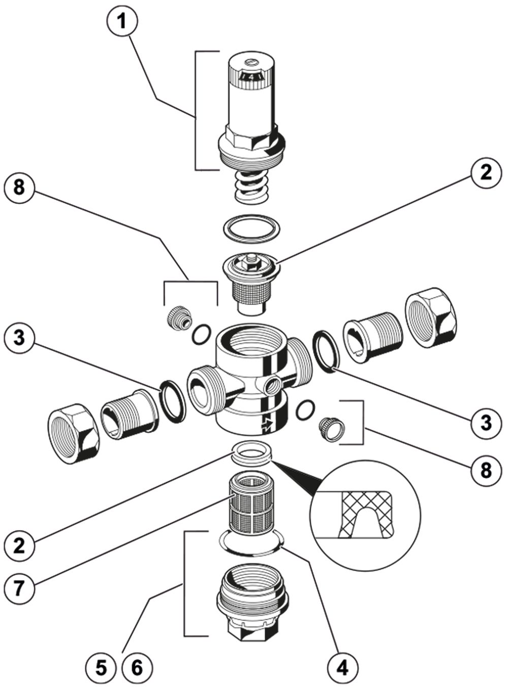 Raleo Resideo Druckminderer D F Mit Einstellanzeige Messing B R