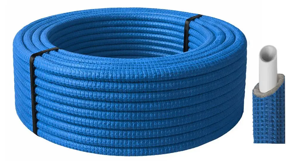 PE-RT 50 Meter Verbundrohr vorgedämmt blau, PE-RT / Alu / PE-RT, Dim 16 x 2,0 / 9 mm / 5-Schicht Rohr, MC30000028 Galeriebild 1