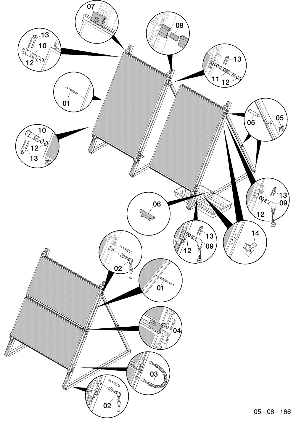 Flachdachaufstellung