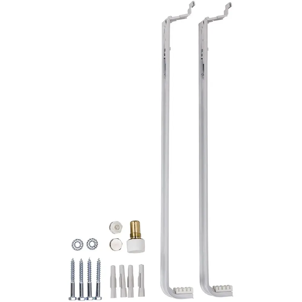 Montageset für Ventile mit zwei Halterungen und Befestigungselementen von Viessmann, geeignet für Universalheizkörper.