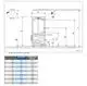 Schematische Darstellung eines Wasserbehälters mit Maßen für Bosch Produkte. Zeichnung zeigt Querschnitt mit Anschlussstellen und Dimensionen zur Installation.