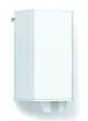 Wandmontierter Elektro-Warmspeicher in Weiß von Viessmann mit einem Display und Bedienelementen an der Unterseite.