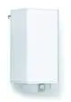 Weißer Elektro-Wandspeicher von Viessmann mit einem runden Einstellregler an der Unterseite. Gerät hat eine rechteckige Form und ist für die Wandmontage geeignet.