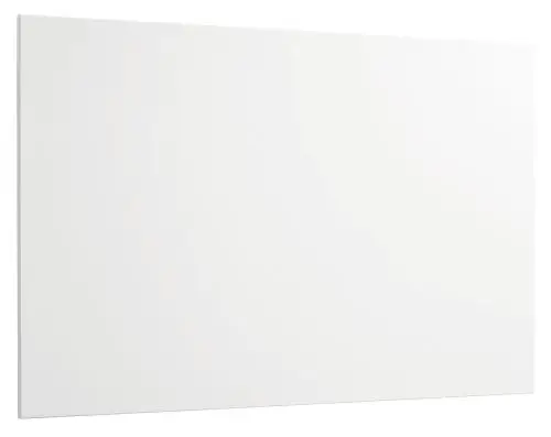 Weißes, rechteckiges Wandpaneel aus glattem Material, ideal für technische Anwendungen oder als Präsentationsfläche.