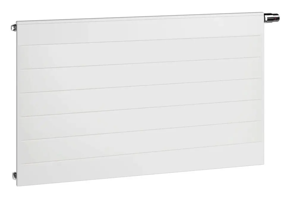 Kermi Line Ventilheizkörper, Typ 10, 705 mm x 905 mm, rechts, weiß