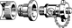 Messing-Abdrückstopfen in runder Form auf weißem Hintergrund, mit dem Logo der Marke Viega deutlich sichtbar. Ideal für verschiedene Anwendungen in der Sanitärinstallation.