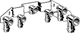 Montageeinheit aus Rotguss oder Siliziumbronze, verzinkter Stahl, für Rohrverbindungen, hergestellt von Viega. Eignet sich für Installationen in der Haustechnik.