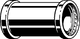 Kupferne Muffe von Viega mit einfachem, schlanken Design, geeignet zum Verbinden von Rohren. Die Ausführung zeigt dennoch keine spezifischen Maße oder Bezeichnungen.