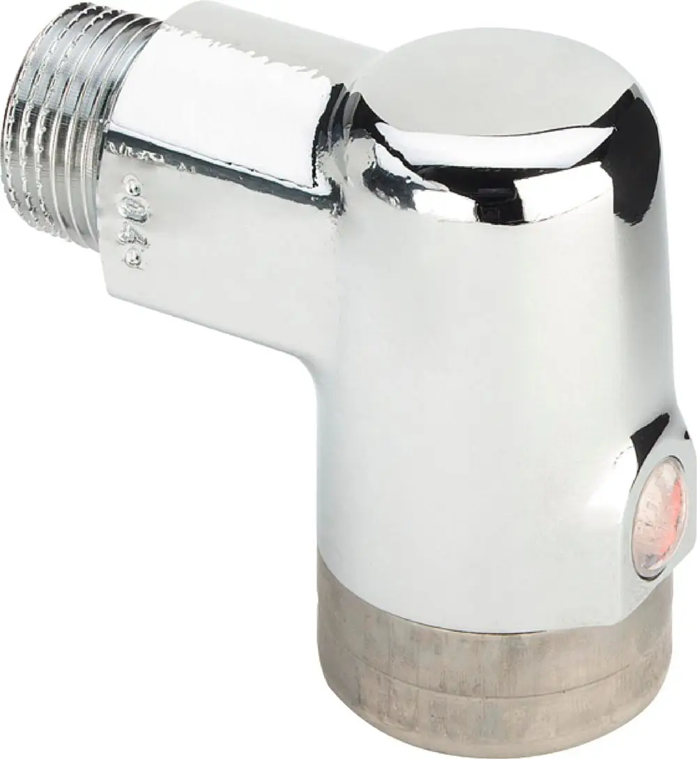 Messing-Gassteckdose mit verchromter Oberfläche, robust. Sie dient der Verbindung in Gasinstallationen und zeigt das Markenlogo von Viega an.