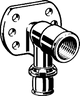 Sanfix Fosta P-Wandscheibe aus Rotguss in Form eines Verbindungselements. Die Produkteigenschaften sind spezifisch für die Verwendung in Sanitärinstallationen von Viega.
