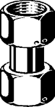 Raxofix Anschlussverschraubung aus Rotguss mit G 3/4-Anschluss von Viega, vorgestellt auf weißem Hintergrund, zeigt das Produktprofil und die Anschlussdetails.
