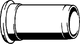 Rotguss-Stützhülse mit einfacher geometrischer Form, zur Verwendung in Rohrleitungssystemen, hergestellt von Viega.