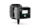 Wilo Umwälzpumpe mit digitalem Display und Bedienelement, abgebildet mit Montageschnittstelle und verschiedenen Komponenten für Heizungsanwendungen.