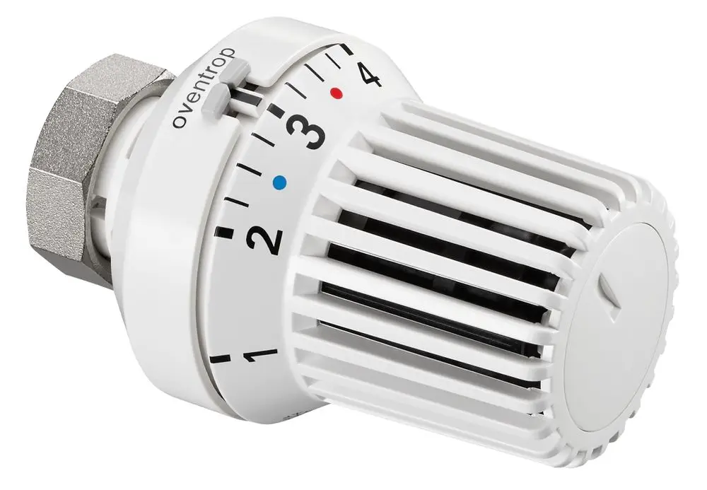 Thermostatkopf von Viessmann in Weiß, mit Temperaturregulierung und sichtbarer Skala von 1 bis 4, zur Steuerung von Heizkörpern.