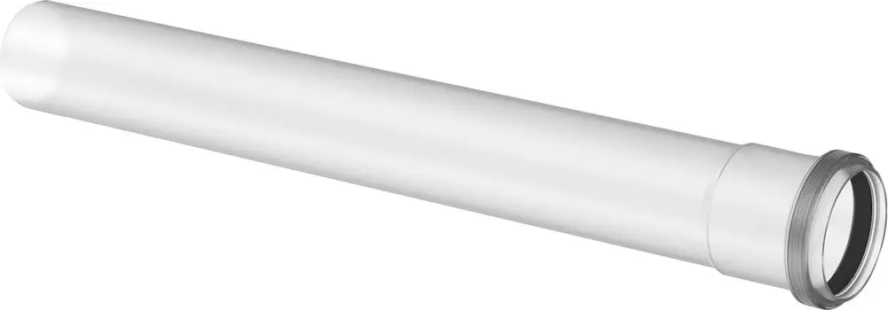 Weißes Rohr von Bosch mit einem Durchmesser von 160 mm, gerade Form und einer glatten Oberfläche für den Transport von Luft oder Abgasen.