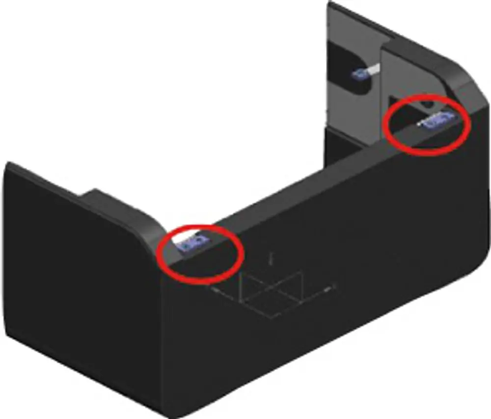 Sichtblende für Verrohrung, genormtes Element mit zwei Halterungen, geeignet für Installationen, gefertigt von Bosch.