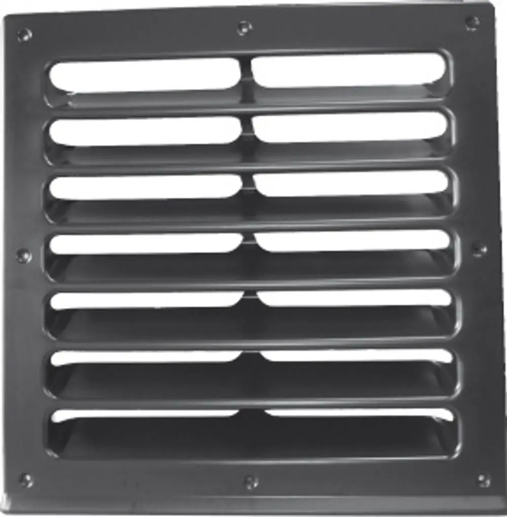 Regenschutzgitter zur Verwendung in Luftkanälen, Hersteller Bosch. Das Gitter hat horizontale Lamellen zur Luftstromregulierung und ist in einem schlichten Design gehalten.