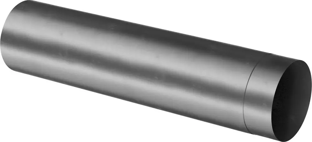 Schwarze metallene Verlängerung mit gerader Form, geeignet für Abgassysteme. Produkt von Bosch, offenbar Teil eines Abgaszubehörs.