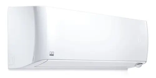 Wandklimagerät in modernem, weißem Design mit digitaler Temperaturanzeige, geeignet für Komfort-Raumklimatisierung.