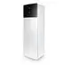 Weißes Standgerät von Daikin mit schwarzer Bedienoberfläche, geeignet für Heizung und Kühlung, mit digitalem Display und minimalistischem Design.