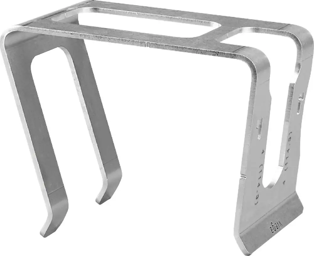 Positionierungshilfe aus Edelstahl mit modularer Struktur, geeignet für Montagezwecke. Hersteller ist Viega.