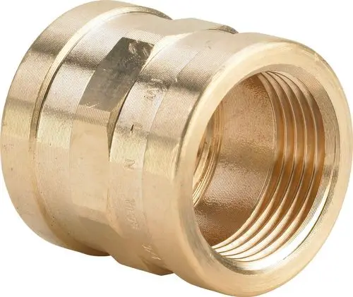 Muffe aus Rotguss oder Siliziumbronze, mit Innengewinde. Geeignet für Rohrverbindungen, hergestellt von Viega.
