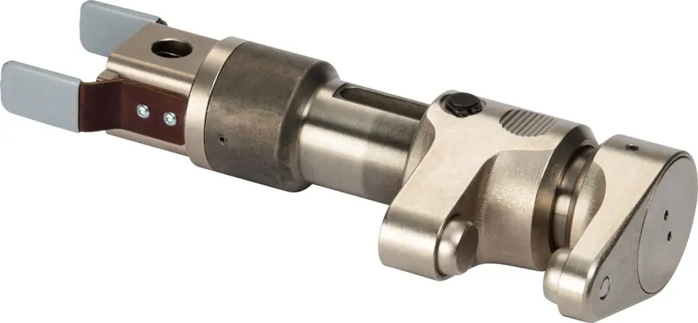 Viega Pressringantrieb aus verzinktem Stahl, ausgestattet mit zwei Halterungen. Das Produkt dient zur Verbindung von Rohrleitungen in verschiedenen Anwendungen.