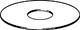 Isolierflansch von Viega in schwarzer Farbe, mit zwei Befestigungslöchern und einem zentralen Ausschnitt, geeignet für Rohrleitungen zur Wärmeisolation.