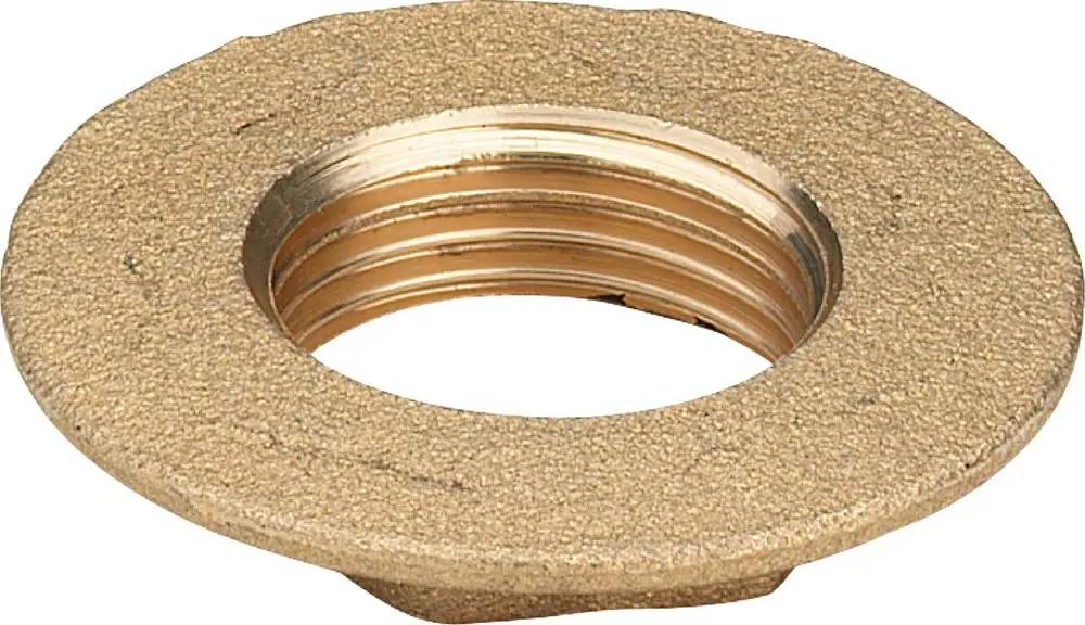 Kontermutter aus Messing mit Innengewinde. Detaillierte Oberfläche. Produkt von Viega, geeignet für verschiedene Anwendungen in der Sanitär- und Heizungsinstallation.