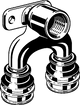 Doppelwandige Stahlröhre mit glatter Oberfläche, deutlich erkennbar das Viega-Logo, geeignet für Rohrverbindungen im Sanitärbereich.
