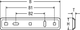 Stahlplatte von Viega in rechteckiger Form, geeignet für Installationen im Bauwesen, mit Standardbohrungen zur Befestigung an Wänden oder anderen Oberflächen.