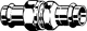 Messingverschraubung mit vernickelter Oberfläche, hergestellt von Viega. Anwendungsbereich: Rohrverbindungen. Robust und langlebig.