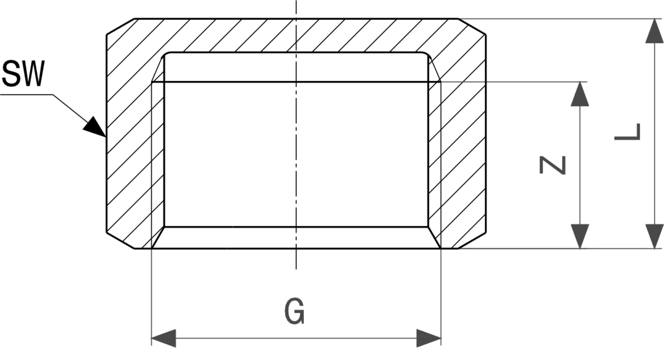 Kappe aus verchromtem Messing, gefertigt von Viega, mit standardisiertem Anschluss für Rohrleitungen. Eindeutige Form mit geometrischen Linien.