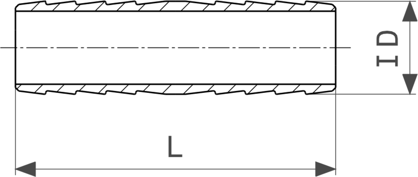 Schlauchverbinder aus Messing mit einer geraden Form, präsentiert mit Abmessungen und dem Logo von Viega im Hintergrund, zur Verwendung in sanitärtechnischen Anwendungen.