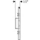 Traversenelement für Wandarmatur in technischer Darstellung. Geberit-Produkt mit Abmessungen und Montagehinweisen zur Installation im Wandbereich.
