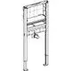 Geberit Duofix Element für Wandarmatur, bestehend aus einem stabilen Rahmen mit Montagepunkten und Anschlüssen für ein Waschbecken. Ideal für wandhängende Installationen.