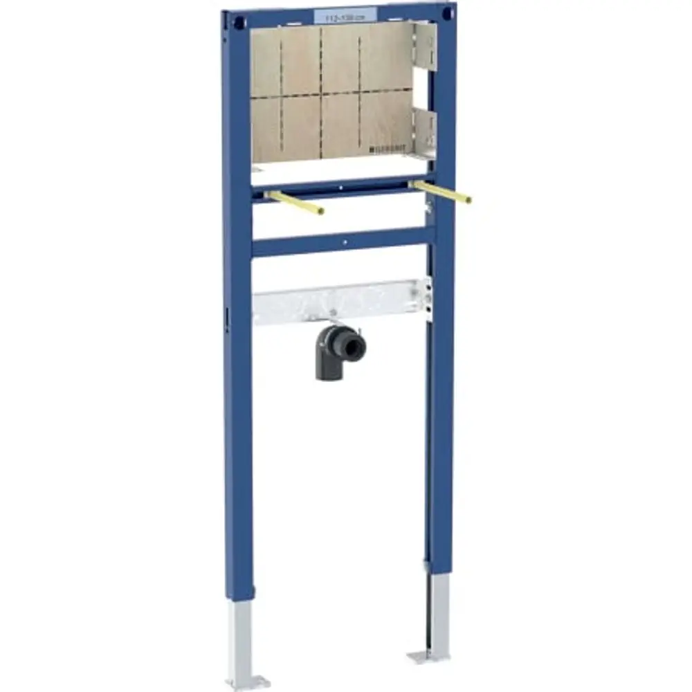 Geberit Duofix Element zur Installation eines Waschtischs, bestehend aus einem stabilen Gestell mit integrierter Sanitärtechnik für Unterputz-Wandarmaturen.
