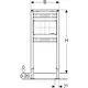 Geberit Montageelement für Dusche und Badewanne, bestehend aus einem stabilen Rahmen mit Verbindungsleisten und Höhenmarkierungen zur individuellen Installation.