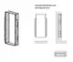 Zehnder Montagerahmen für die Vorwandinstallation, abgebildet aus verschiedenen Perspektiven, zeigt die Anordnung zur einfachen Wandinstallation.