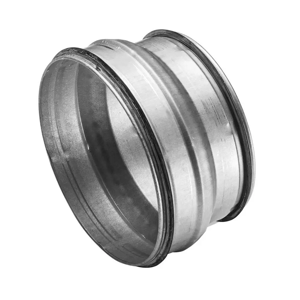 Metallische Reduzierung mit gerader Form, geeignet für Kermi-Anwendungen, erkennbar an den gleichmäßigen Rillen und der klaren Metalloberfläche.