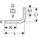 FlowFit Metallrohr-Passbogen mit Anschlussverschraubung, gestaltet für Eurokonus, abgebildet in technischer Zeichnung von Geberit. Details zu Abmessungen und Form angegeben.