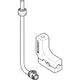 Metallrohr-Anschlussbogen in 90°-Winkel von Geberit mit Anschlussverschraubung für Eurokonus, flexible Verbindung und geradem Zugang. Ideal für Rohrinstallationen.