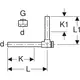 Geberit Metallrohr-Passwinkel mit Anschlussverschraubung, unterstützt 90°-Verbindungen. Diagramm zeigt Maße und Abmessungen für Installation.
