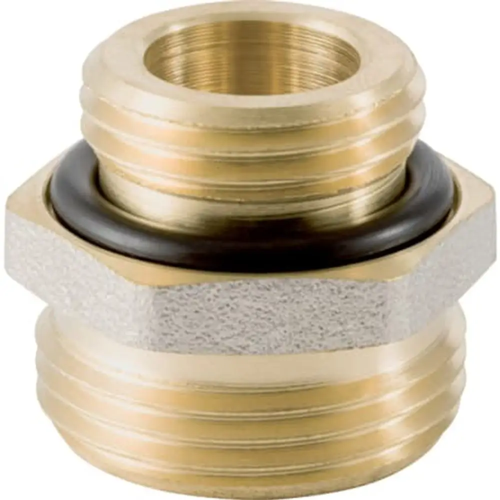 Übergangsstück mit Außengewinde aus Messing, geeignet für Rohrverbindungen. Geberit-Produkt, präsentiert in neutralem Design ohne spezifische Maße.
