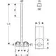 FlowFit Metallrohr-Anschluss-T-Stück mit Anschlussverschraubung, dargestellt in technischem Diagramm. Geberit-Produkt, zeigt Maße und Anschlussdetails.