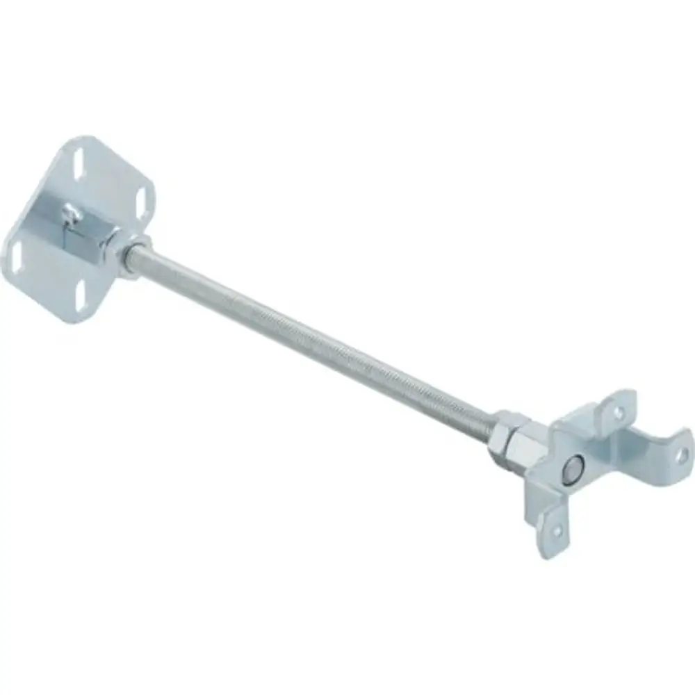Befestigungselement von Geberit, bestehend aus einer Gewindestange und zwei Platten mit Befestigungslöchern, geeignet für Montagesysteme.