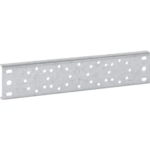 Geberit Montageplatte aus Metall, mit mehreren Löchern zur Befestigung, ideal für verschiedene Anwendungen in der Installationstechnik.