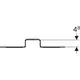 Montageplatte von Geberit mit abgesetztem Design und einfacher Konstruktion, dargestellt in schematischer Ansicht mit Höhenangabe.
