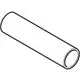 Geberit Rohr in zylindrischer Form, geeignet für Rohrsysteme. Sichtbare Metall-Oberfläche, einfarbig ohne zusätzliche Markierungen.
