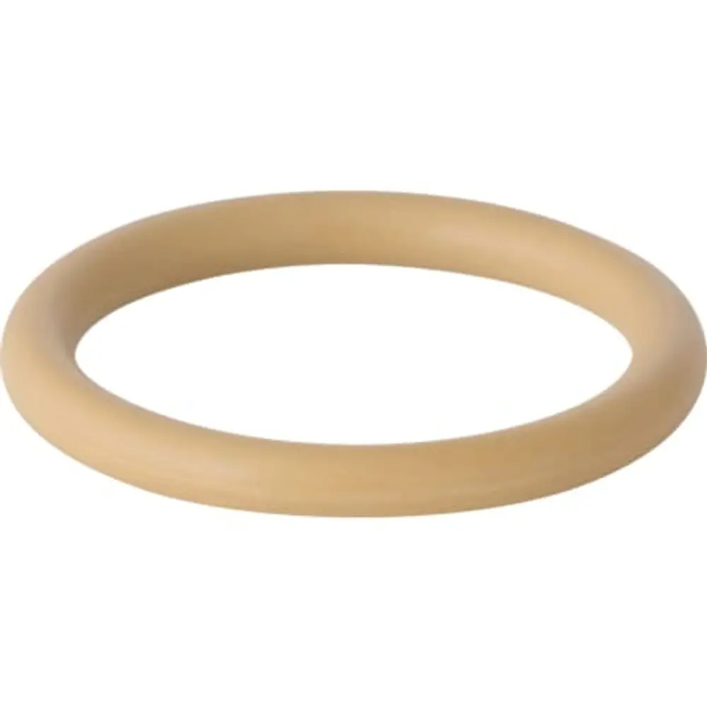 Geberit Dichtring in gelber Farbe, ringförmiges Design, geeignet für verschiedene Anwendungen. Der Ring hat eine gleichmäßige Oberfläche und schlichte Form.